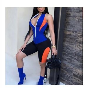 Casual Zipper Romper